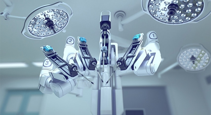 Braços robô cirurgia robótica site Dr. Luiz Gustavo Oliveira
